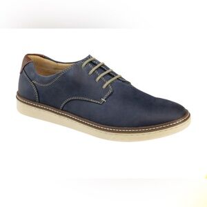 Men’s Johnston Murphy McGuffey J&M sheepskin dark navy lace up dress shoes 11.5